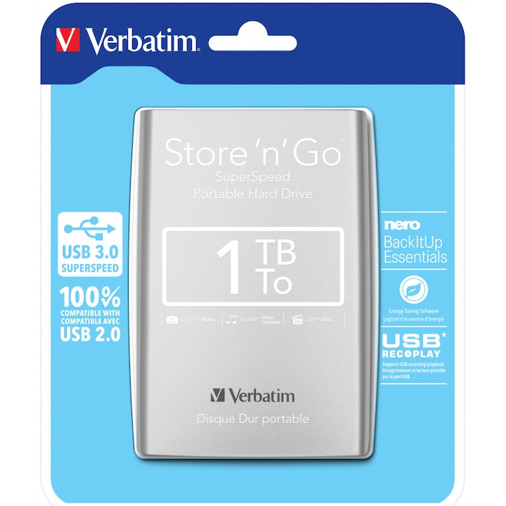 HDD extern Verbatim Store 'n' Go Portable 1TB 2.5