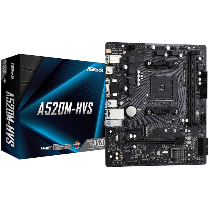 Placă de bază ASRock A520M-HVS