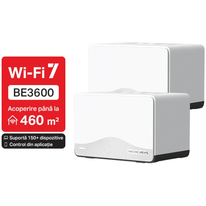 Sistem Mesh Wi-Fi Mercusys Halo H27BE 2-pack, BE3600