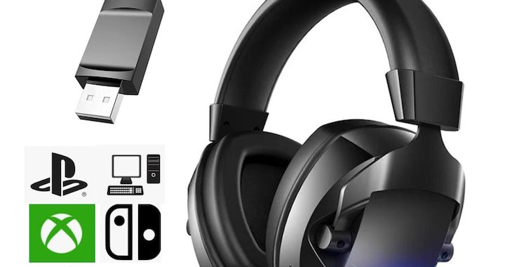 Căști Wireless Gaming TehnoTek, conexiune bluetooth, wireless, difuzor 50mm