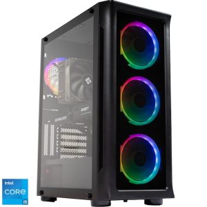 Sistem Desktop PC Gaming Spacer Warlord cu procesor Intel® Core™ i5-12400F