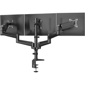 Suport 3 Monitoare Premium pentru Birou 17-32 inch, Arc pe Gaz